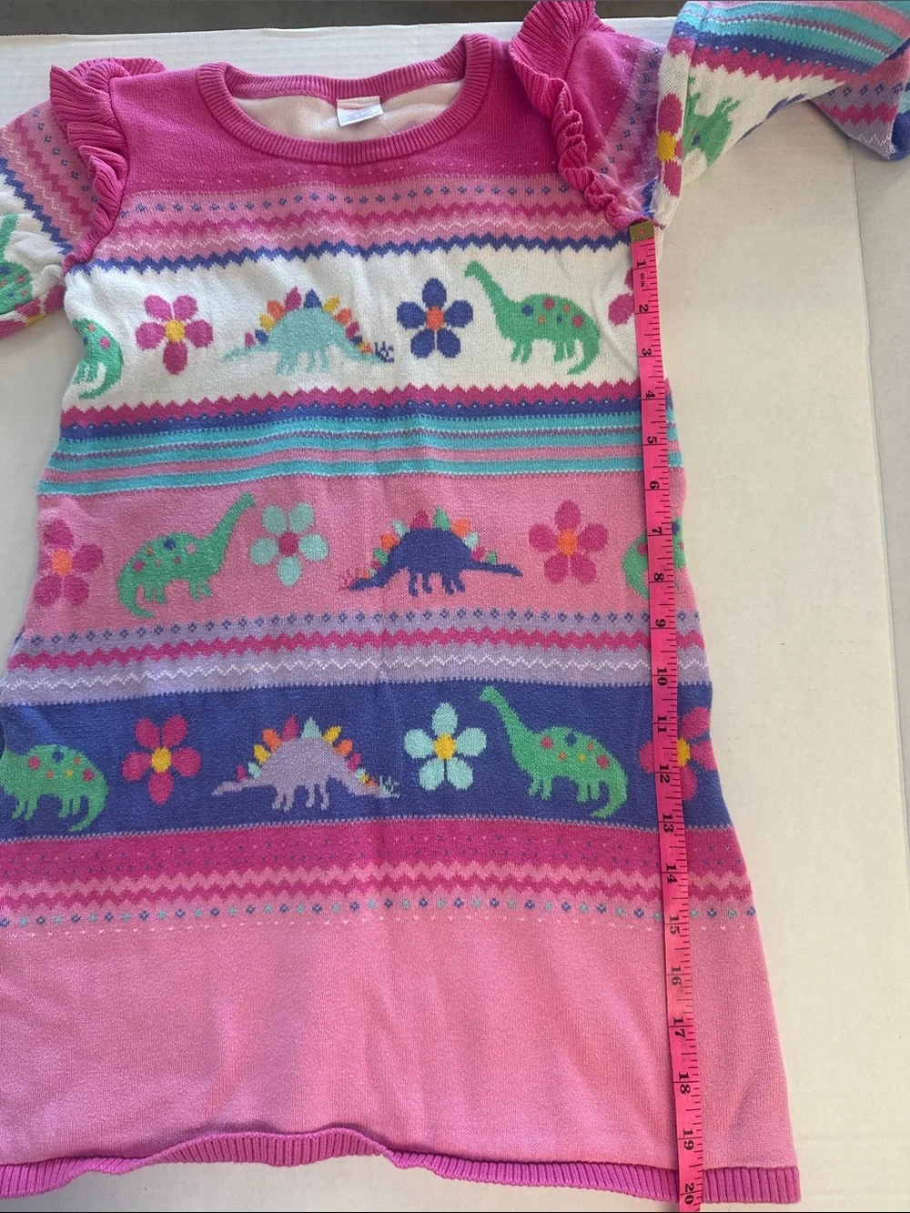 Gymboree Fairisle Sweater Dress Dino Friends 8